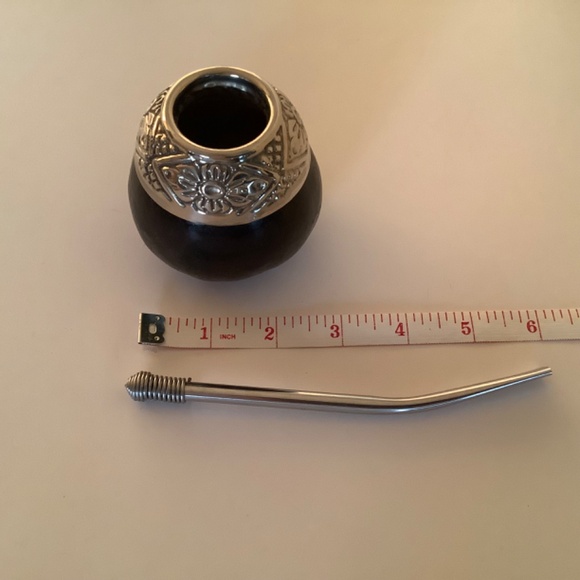 Mate Argentino Gourd Set Cup and Straw Handcrafted from Argentina NWOT - Picture 3 of 6
